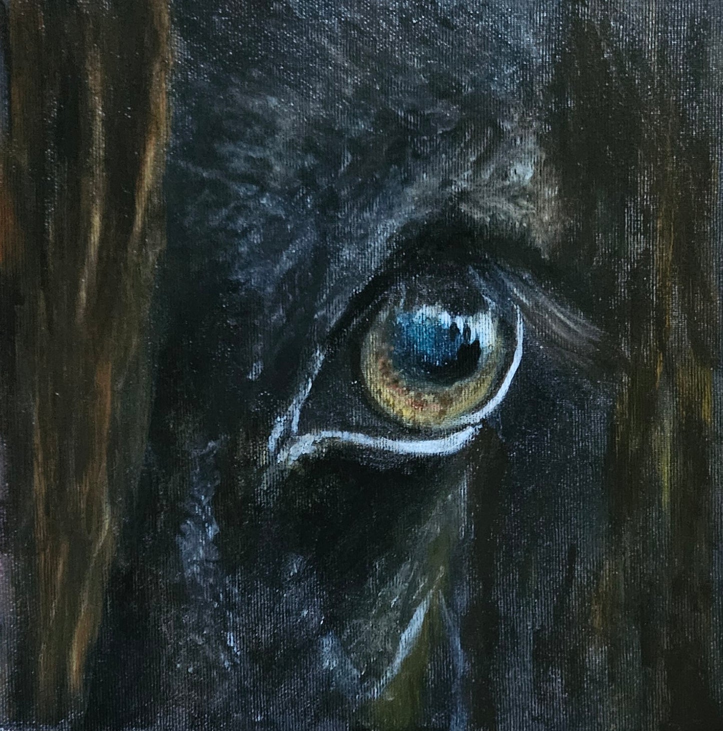 Original painting "Mirror of the Soul" 26.5x26.5 cm