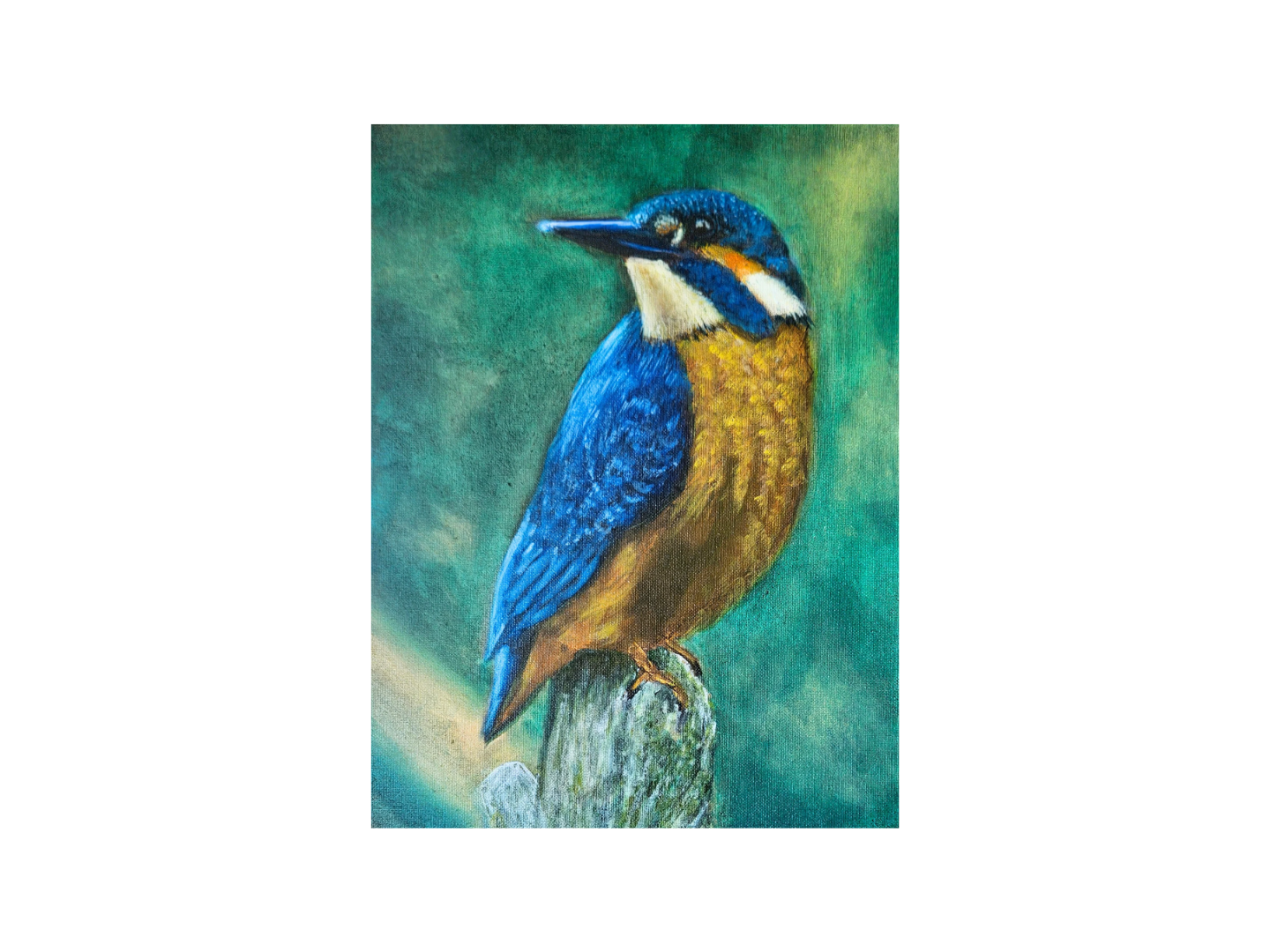 Original painting "The Kingfisher Little Pip" 30 x 40 cm