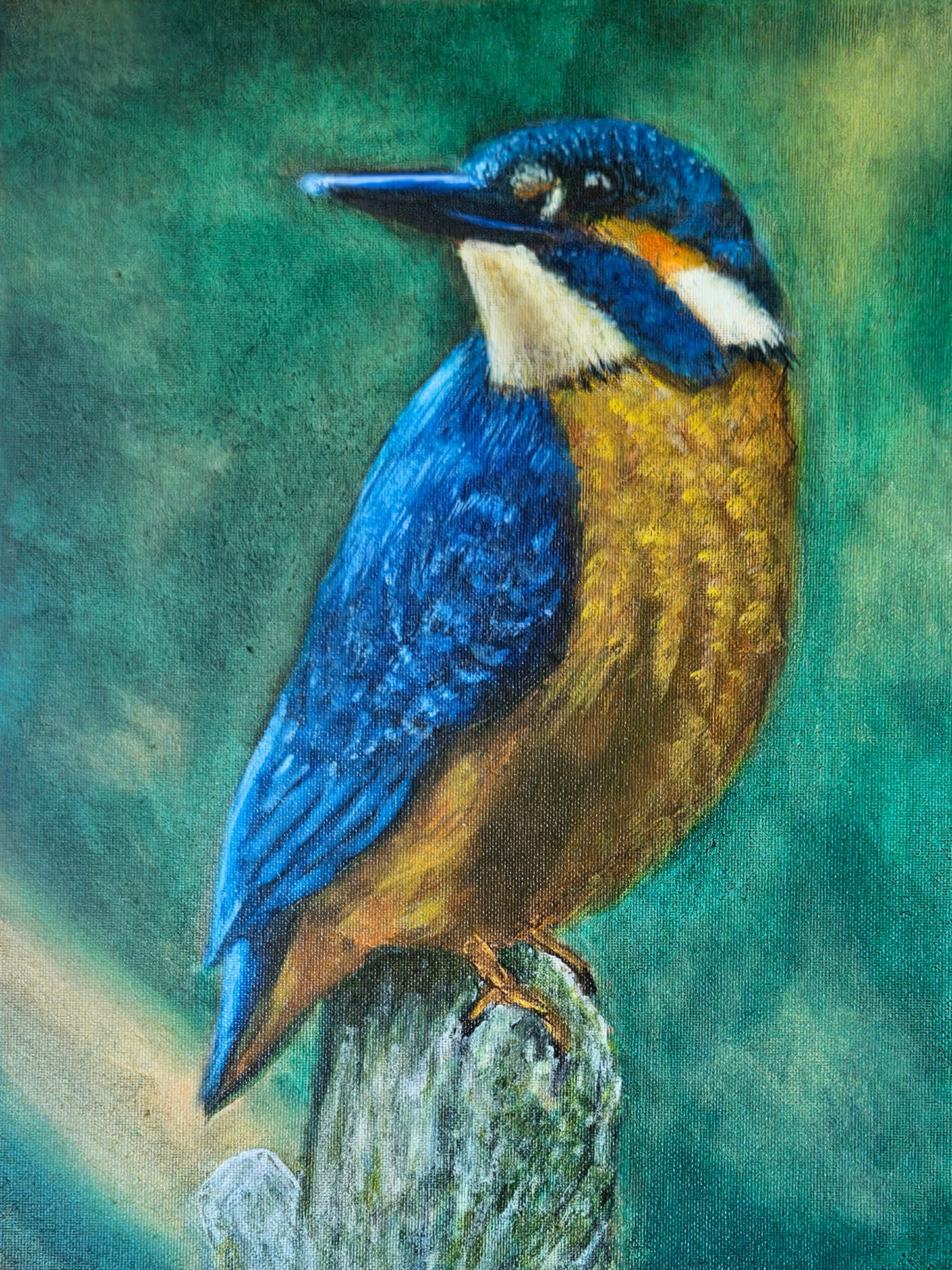 Original painting "The Kingfisher Little Pip" 30 x 40 cm