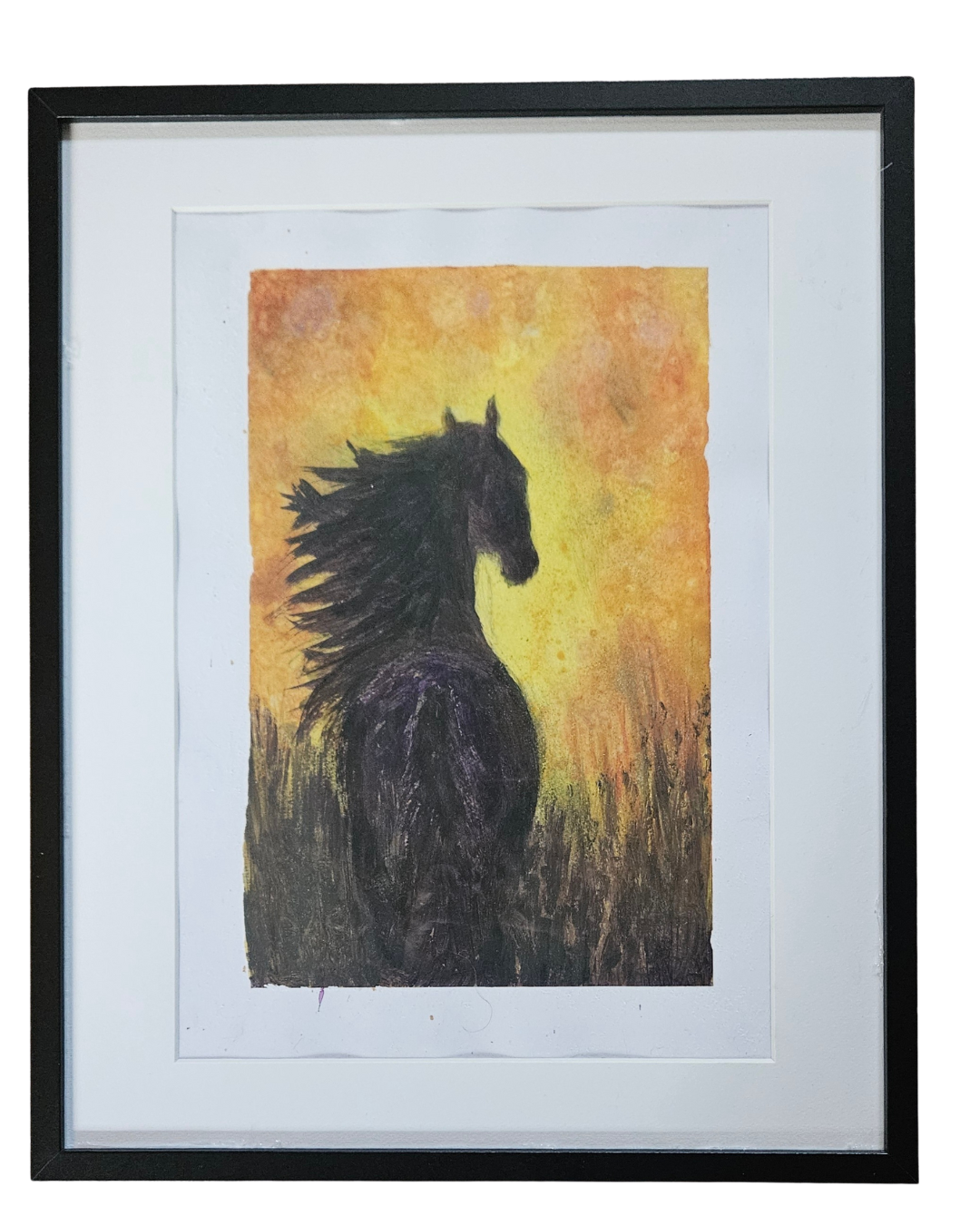 Original painting "When everything becomes still" A3 paper