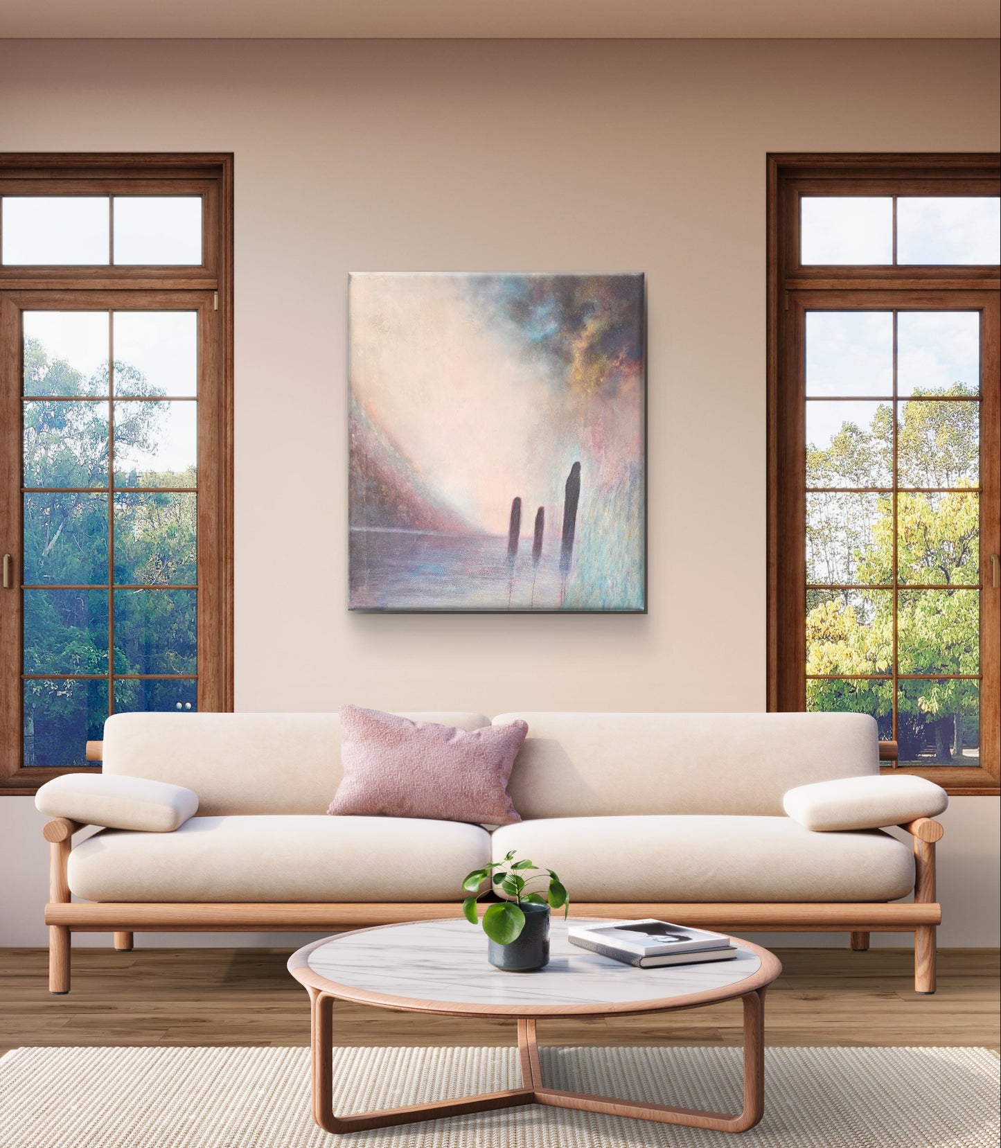 Original painting "The Light Within the Shadows" 90x100 cm