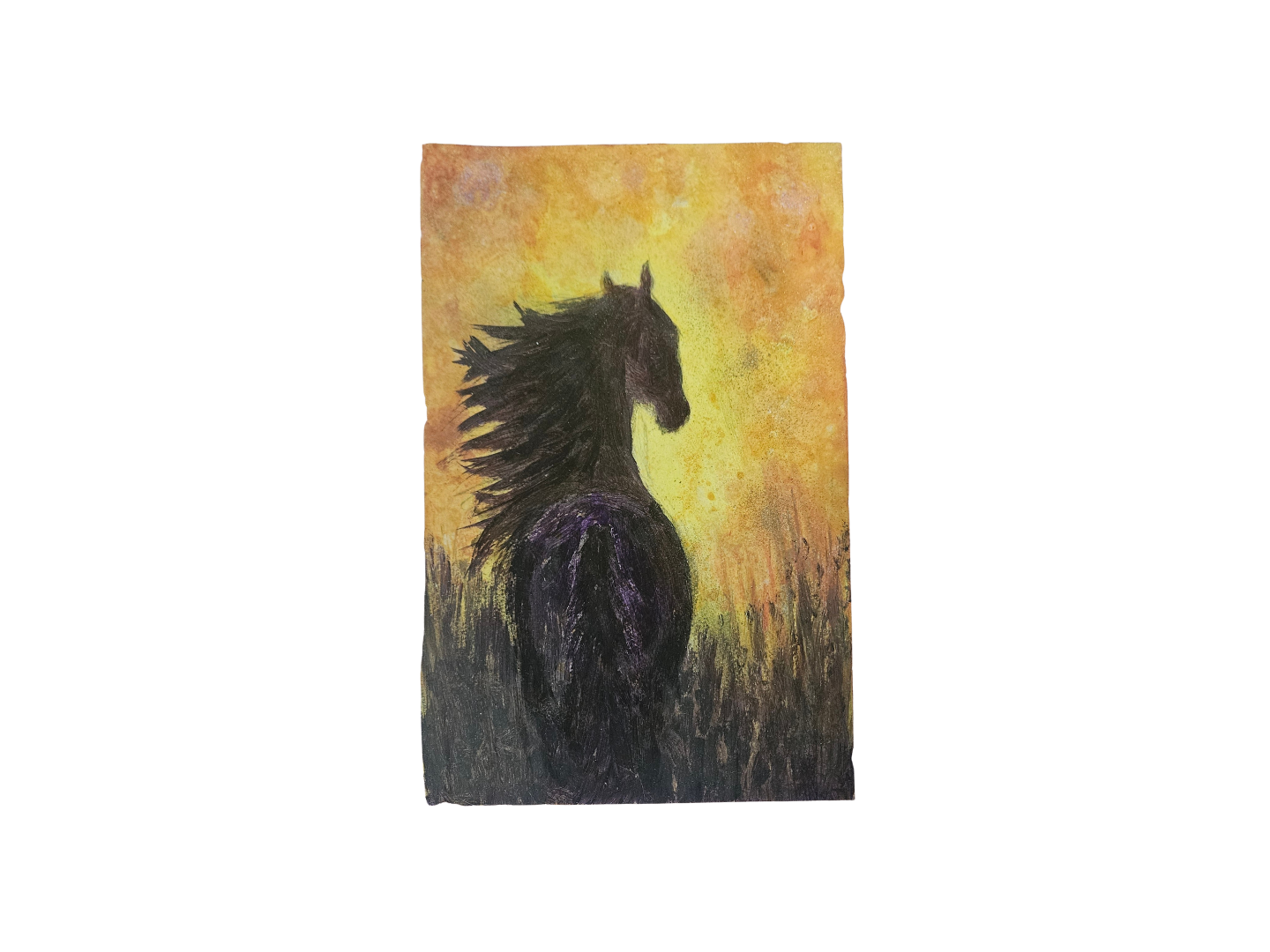 Original painting "When everything becomes still" A3 paper