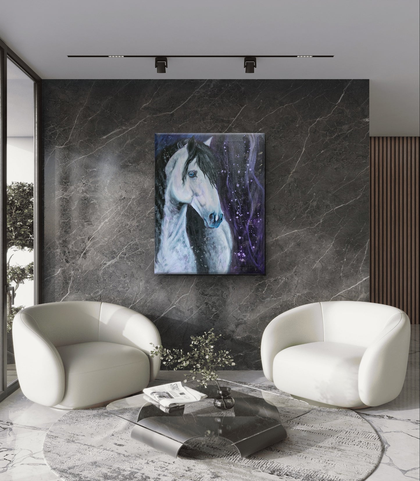 Original painting "Who's riding now?" 70x90 cm