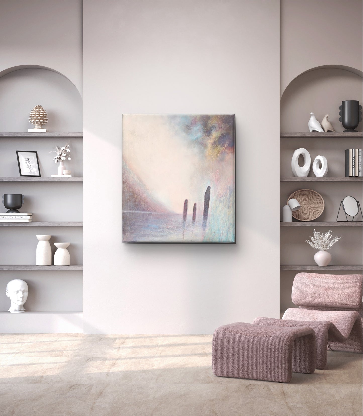 Original painting "The Light Within the Shadows" 90x100 cm