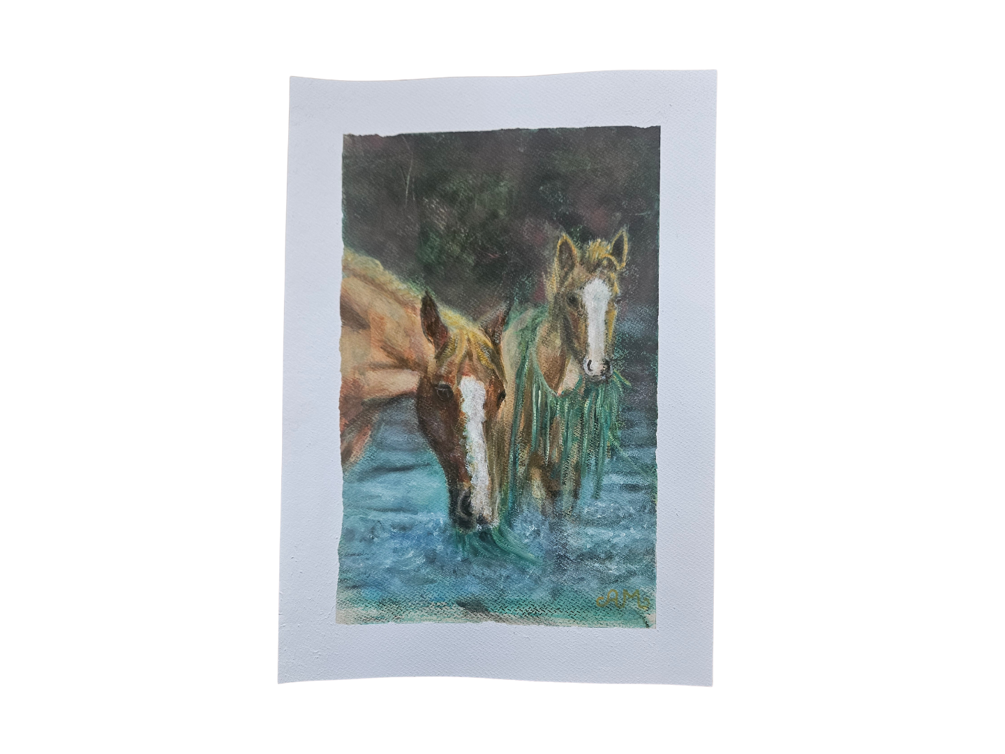 Original painting "Camouflaged Charm" A3 paper