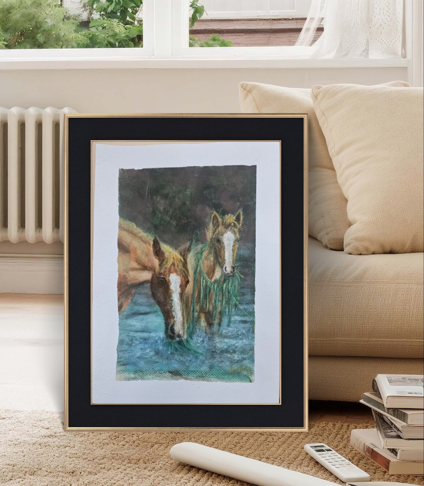 Original painting "Camouflaged Charm" A3 paper