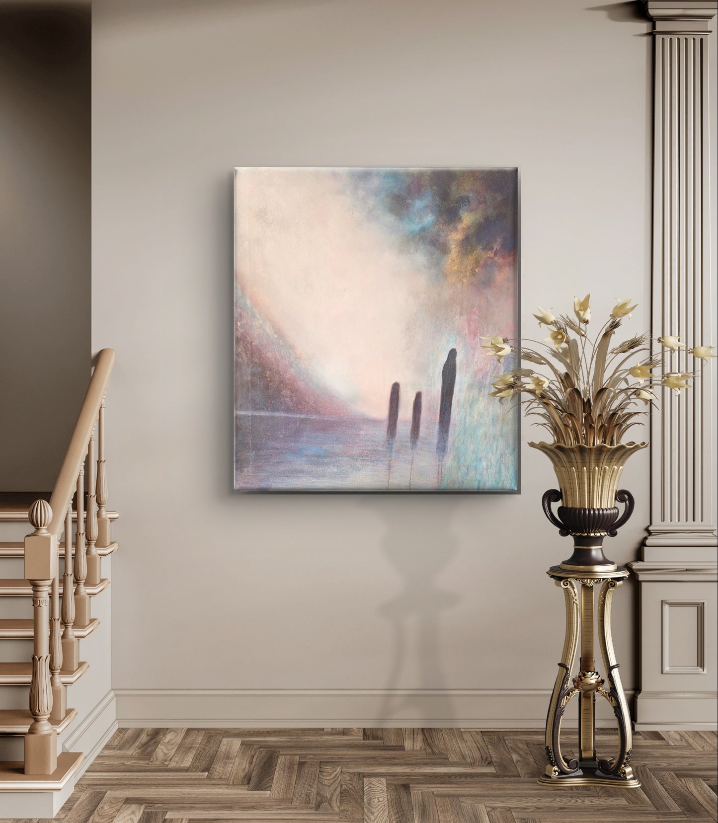 Original painting "The Light Within the Shadows" 90x100 cm