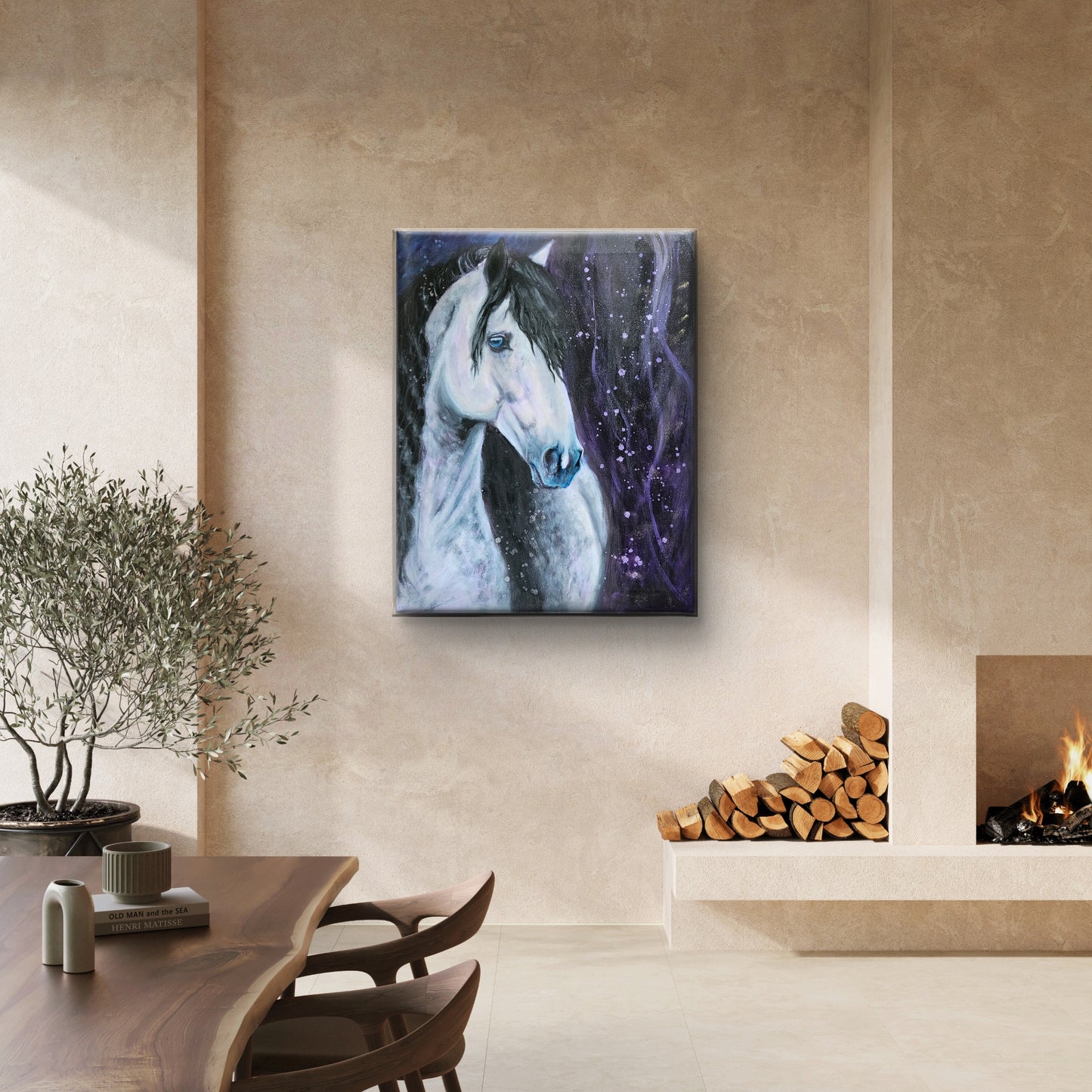 Original painting "Who's riding now?" 70x90 cm