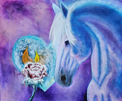 Originalt maleri "Flammen lever videre" 50x60 cm