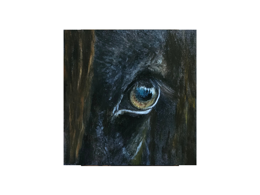 Originalt maleri "Sjælens Spejl" 26,5x26,5 cm