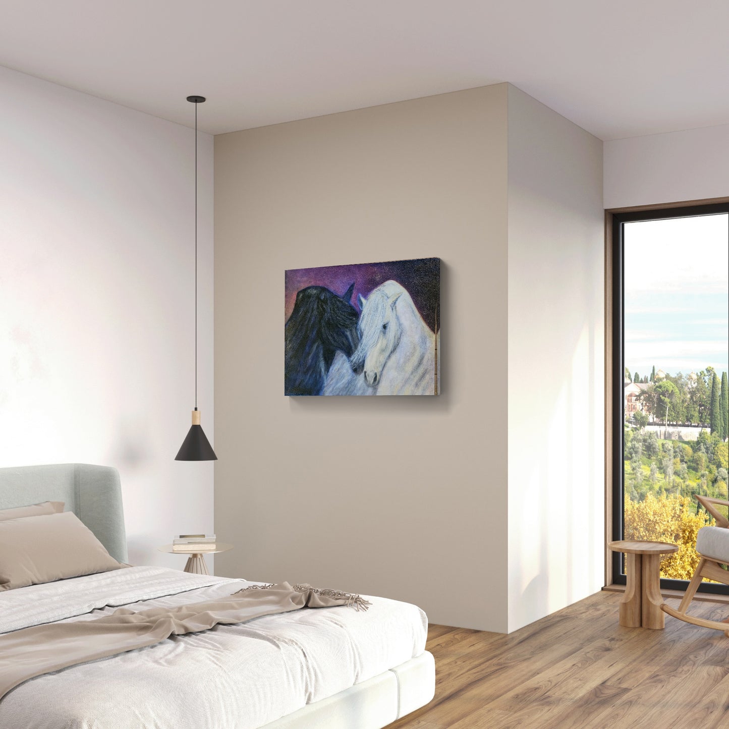 Originalt maleri "I Ly af Nærværet" 60x80 cm