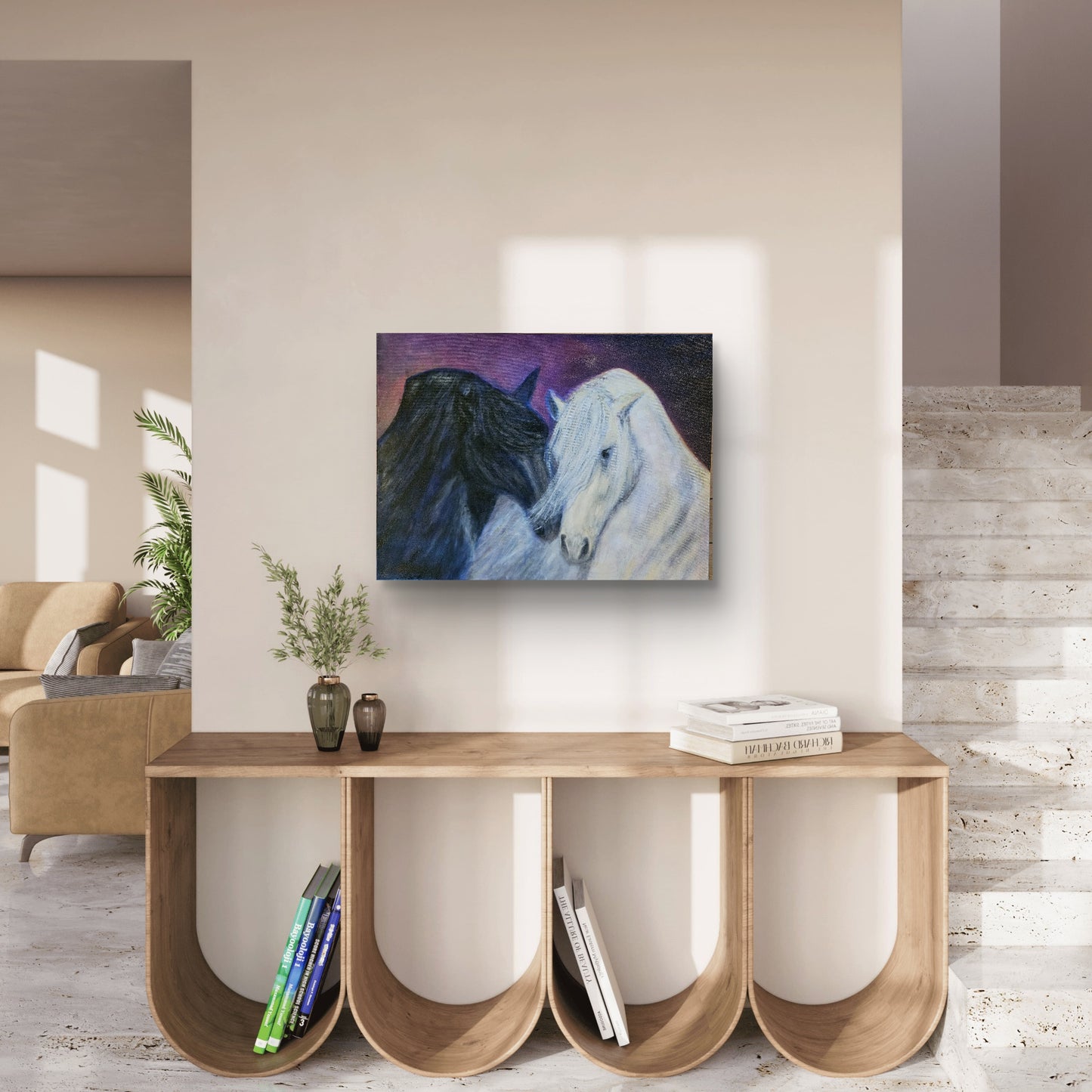 Originalt maleri "I Ly af Nærværet" 60x80 cm
