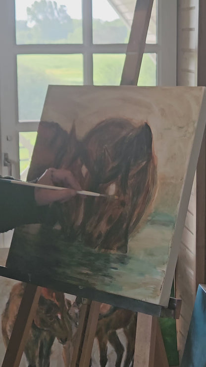 Original painting "In the Same Stream" 50x50 cm