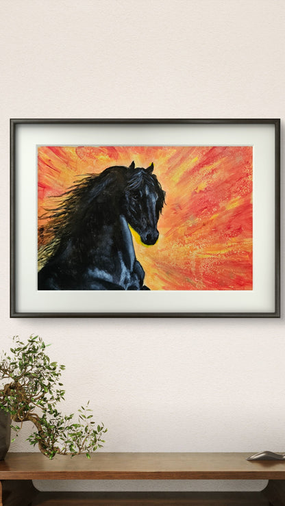 Originalt maleri "Fornyet styrke" 42x59,4 cm