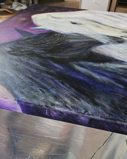 Originalt maleri "I Ly af Nærværet" 60x80 cm