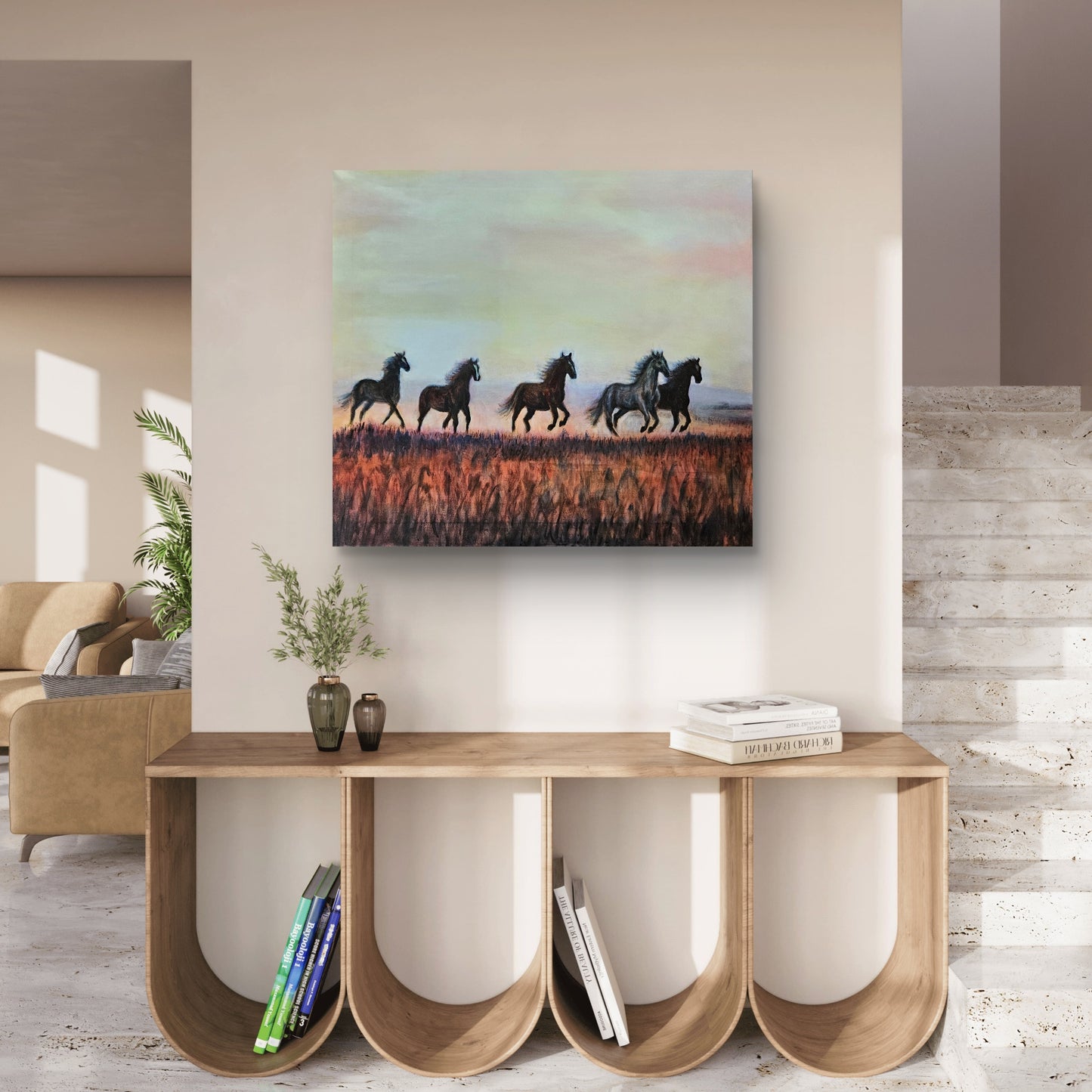 Originalt maleri "Vinger uden Fjer" 90x100 cm