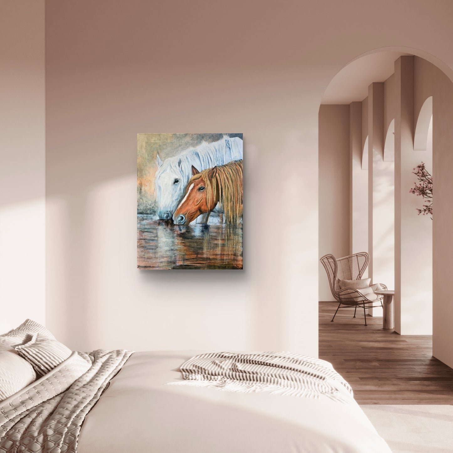 Originalt maleri "Samhørighed" 70x90 cm
