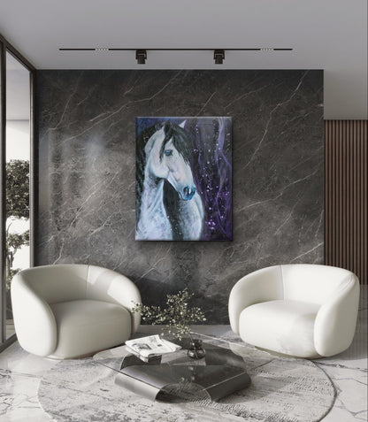 Original painting "Who's riding now?" 70x90 cm