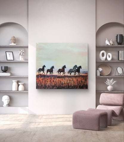 Originalt maleri "Vinger uden Fjer" 90x100 cm